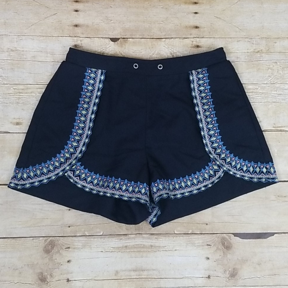 JOA Los Angeles Embroidered Shorts